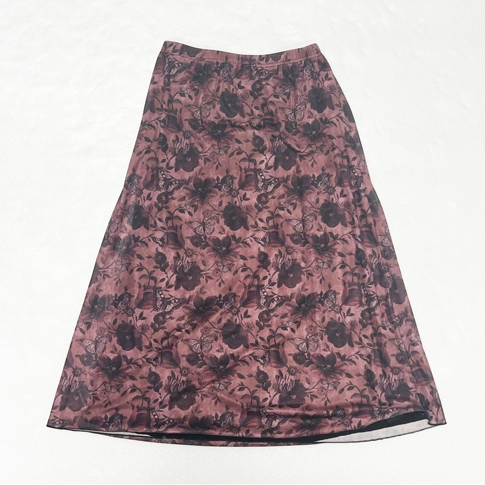 Purple Butterfly Maxi Skirt